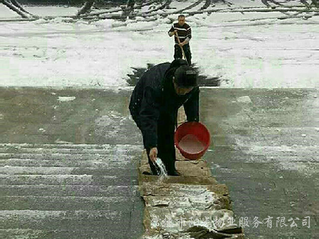 確保業主出行”抗冰救災“